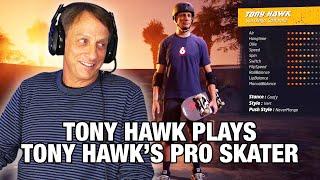 Is Tony Hawk Actually Good At His Own Game??  Tony Hawk Plays Tony Hawks Pro Skater 1+2