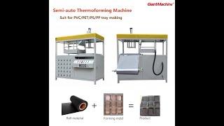 Small thermoforming machine PVC PET PP PS container making machines