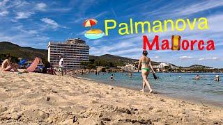 4K Beach Walk️Palmanova Palma Nova Mallorca in June 2024