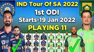 India Tour Of South Africa  India VS South Africa ODI Playing 11  IND vs SA 1st ODI Playing 11