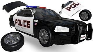How to Assemble a Police Car Street Vehicle with Nursery Rhymes For Kids