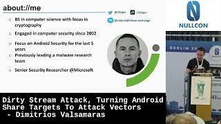 Nullcon Berlin 2023  Dirty Stream Attack Turning Android Share Targets To Attack Vectors