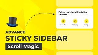 Advance Sticky Sidebar On Scroll In Scroll Magic  Fixed Element On Scroll HTML CSS Scroll Magic