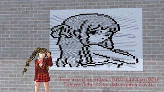 “How to put an animecartoon picture s in Sakura School Simulator using ASCII”  Belles Story