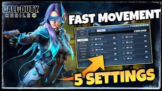 5 SETTINGS THAT GIVES YOU FAST REACTION AND MOVEMENT IN COD MOBILE  CODM TIPS AND TRICKS