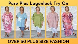 Pure Plus Lagenlook Haul & Try On - Over 50 Plus Size Fashion