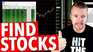 HOW TO FIND STOCKS TO DAY TRADE EVERY MORNING