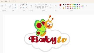 How to draw the BabyTV logo using MS Paint  How to draw on your computer