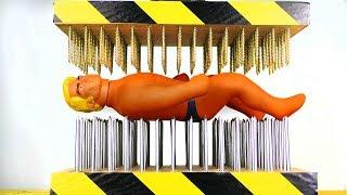 STRETCH ARMSTRONG BETWEEN NAIL BEDS HYDRAULIC PRESS EXPERIMENT
