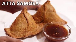 Street Style ATTA SAMOSA Recipe - Healthy Aloo Samosa CookingShooking