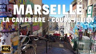 4K  Marseille FRANCE - Walking in Cours Julien