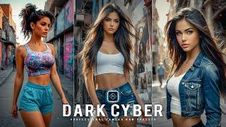 Dark cyber preset - Camera Raw Filter Presets Free Download - Color Grading Photoshop Tutorial