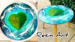 Resin Art. Epoxy resin table. The secret to beautiful sea foam is epoxy resin