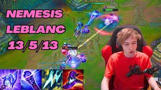NEMESIS PLAYS LEBLANC VS SYNDRA MID EUW GRANMASTER PATCH 13.12 League of Legends Full Gameplay