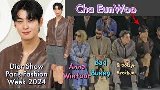 Cha EunWoo Front Row at Dior  Show Paris Fashion Week 2024