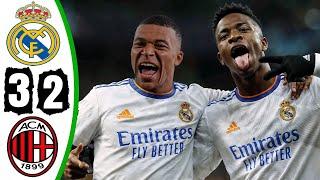 Mbappe First Match - Real Madrid vs Ac Milan 3-2 - All Goals & Highlights 2024