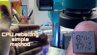 CPU Reballing simple method  M tech videos