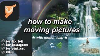 How to make aesthetic moving picturesvideos using Motionleap