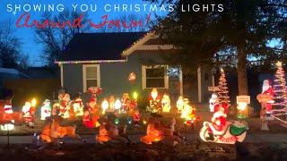 VLOGMAS DAY 22 - Showing You Christmas Lights Around Town  Watch The Sunset With Me