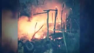 Accidental Fire Destroys 5  Homes and 2 Shop in Buthidaung Arakan State Myanmar 17 .11.2015