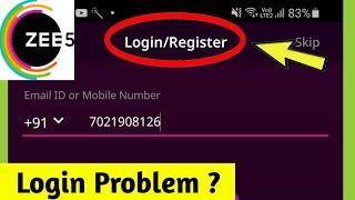 ZEE5 App Login Problem  100% Solve 