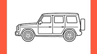 How to draw a MERCEDES G63 AMG easy  drawing Mercedes-Benz 2018 car