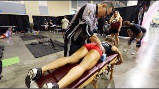 Most INSANE Chiropractor adjustment by StrongmanDoc on Quad & Pelvis Injury