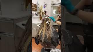 How to color correction balayage- sped up version #howtobalayage #balayage #howto #hair