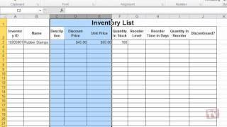 Hiding Or Unhiding Columns in Excel 2010