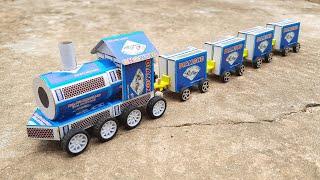 How to make a Mini Matchbox Train at Home - Awesome DIY Toys - Matchbox Toy Train Car from DC Motor