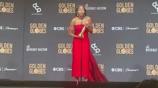Ayo Edebiri Best TV Comedy Actress The Bear 2024 Golden Globes press room