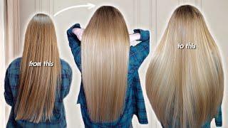 HAIR TRANSFORMATION Baby Blonde Highlights - Air Touch Balayage