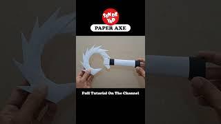 DIY - How to Make a Paper Battle Axe - Origami Weapon #shorts #axe #papercraft