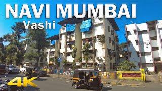 Vashi district of NEW city Navi Mumbai - Walking Tour【4K - 60 fps】