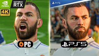 FIFA 23 PS5 vs PC 4K MAX SETTINGS - Graphics Gameplay Cinematics Player Faces etc.