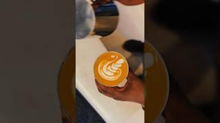 My Morning coffee swan tulip latte art #shorts #coffeeholic #baristalife