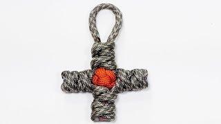 How To Make A Double Connection Knot Parachute Cord Cross - Narrated