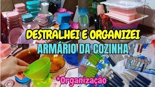 DESTRALHE E ORGANIZAÇÃO DO ARMÁRIO DA COZINHA #casaemordem #disposiçãoparaorganizar