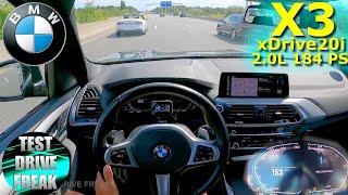 2021 BMW X3 xDrive20i 184 PS TOP SPEED AUTOBAHN DRIVE POV