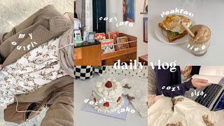 daily vlog  6AM productive  making breakfast  coffe time  cozy cafe  decor cake ⋆ ˚｡⋆୨୧˚