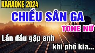 Chiều Sân Ga Karaoke Tone Nữ Nhạc Sống gia huy beat