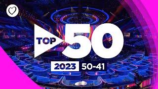 Eurovision Top 50 Most Watched 2023 - 50 to 41  #UnitedByMusic