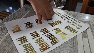 How to Make Gold Vinyl Decal Stickers