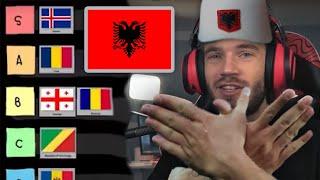 PewDiePie rates Albania - Every Country Tier List - fun with flags