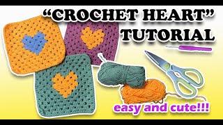 “HEART” CROCHET PATTERN TUTORIAL  Bikin Rajutan Bentuk Hati Super Cute dan Gampang