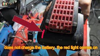 BOSCH GAL18V-40 does not charge the battery  the red light comes on