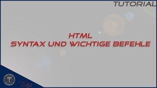 HTML Tutorial  Syntax und wichtige Befehle