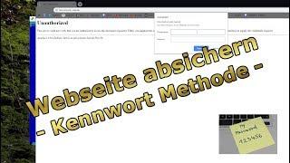 Webseiten absichern - Passwort Methode htaccess htpasswd