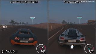 Forza Horizon 3 - Bugatti Veyron Super Sport vs Koenigsegg One1 - Speed Comparison