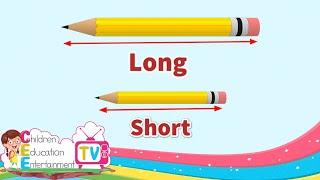 Long and Short  Comparing Lengths  Kindergarten Lessons  Math for Kids Episode 6.1